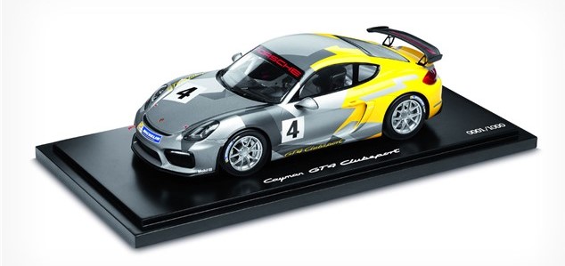 Cayman GT4 Clubsport, Grey / Yellow / Black, 1:18 Scale photo(0) 