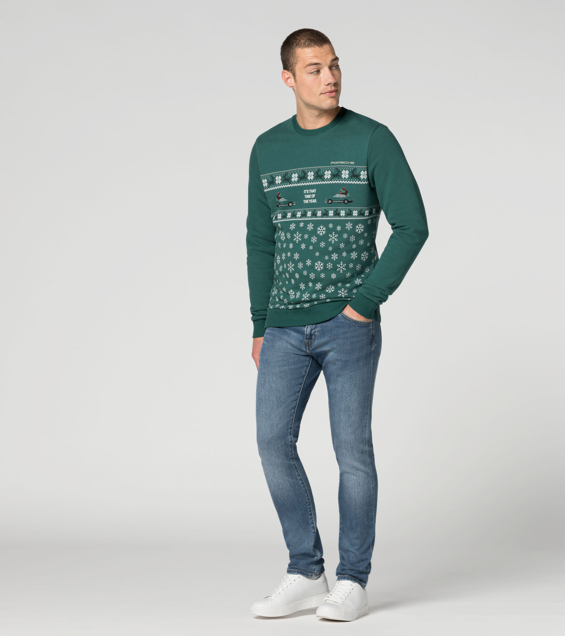 Unisex Christmas Sweatshirt - Green photo(2) 