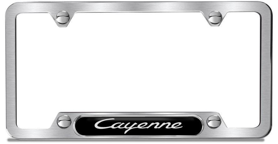 Cayenne Nameplate License Frame photo(1) 