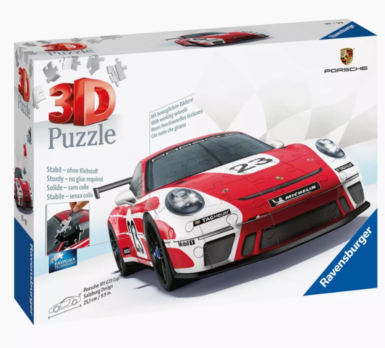 Ravensburger 3D puzzle – 911 GT3 Cup zoom