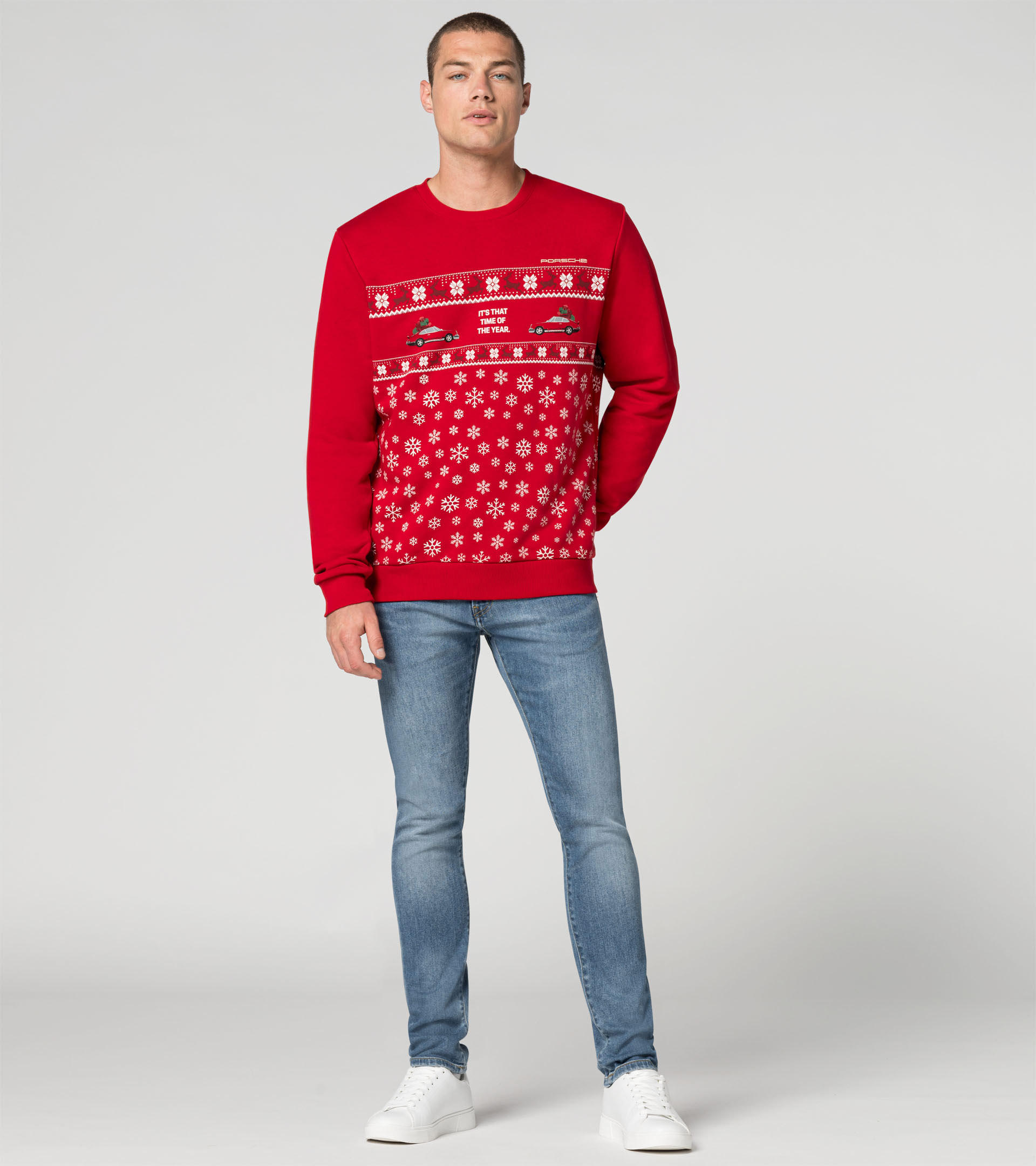 Unisex Christmas Sweatshirt - Red photo(2) 