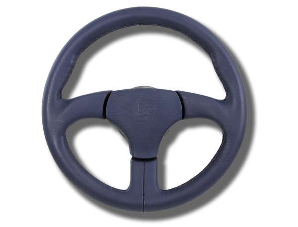 Sports steering wheel without airbag in Cobalt Blue for Porsche 928 S, S4 and GT photo(0) 
