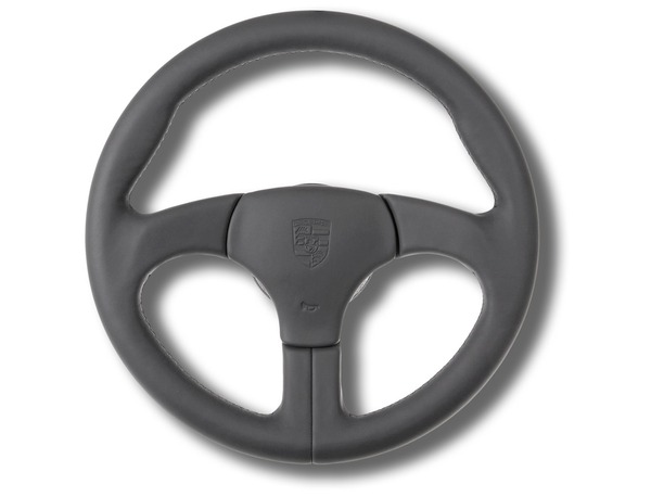 Sports steering wheel without airbag in Classic Grey for Porsche 928 zoom