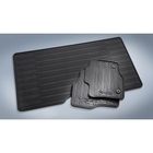 Floor Mats - All-Weather Thermoplastic Rubber, 3 Piece, SuperCrew, With Vehicle Logo, Black