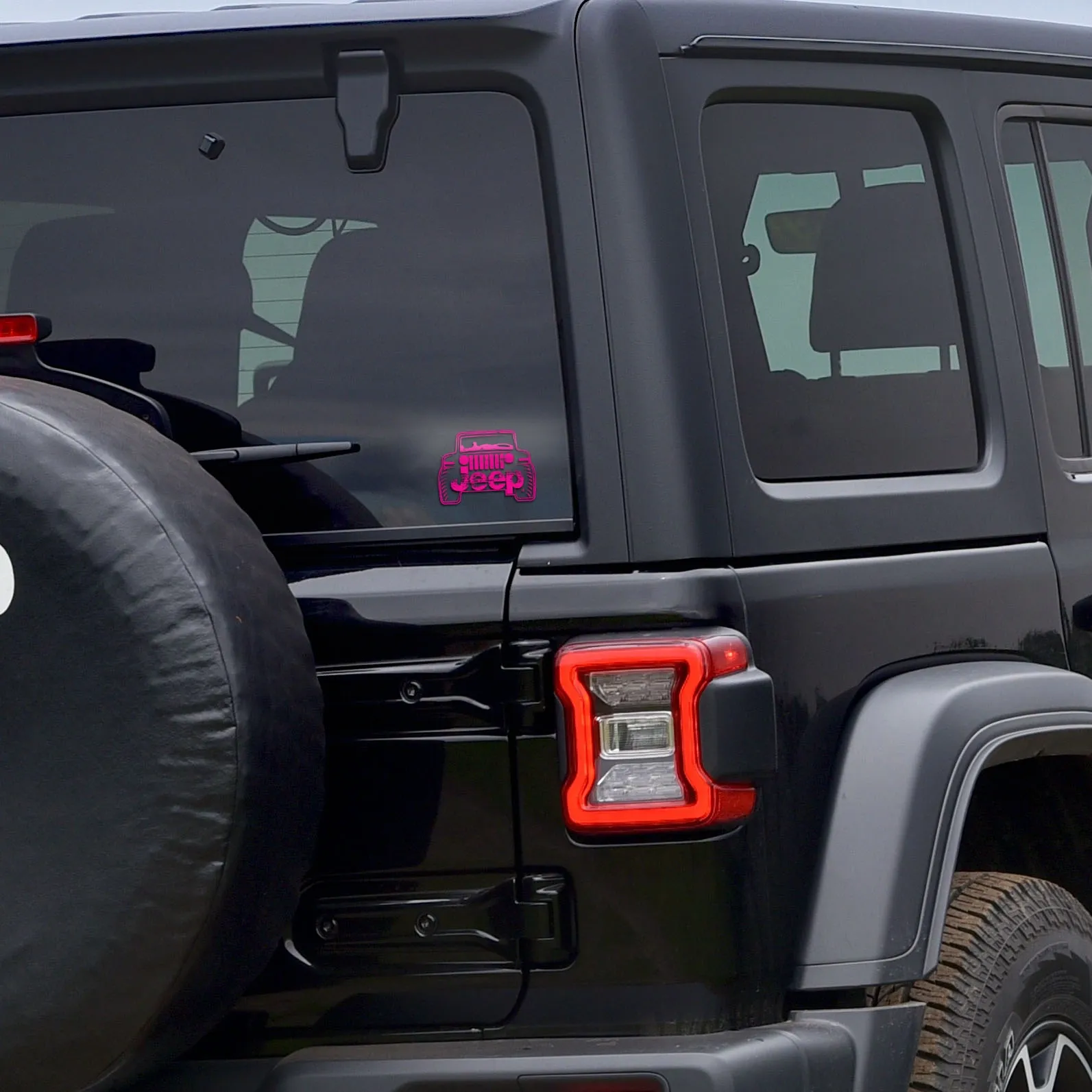 Visco Big Tire Jeep Front Graphic, Pink