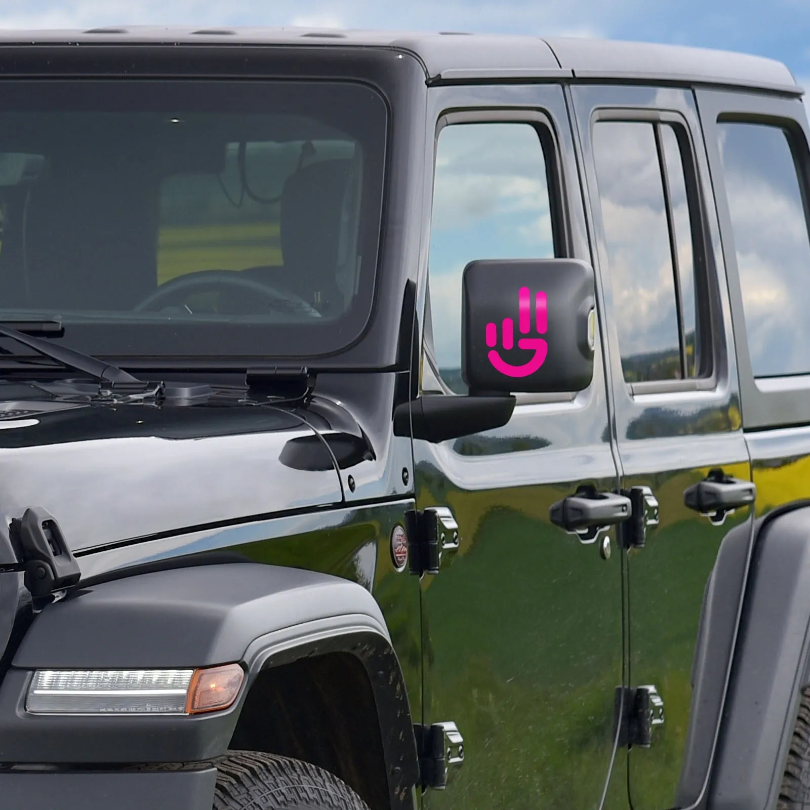 Visco Jeep Wave Smile Hand Graphic, Pink