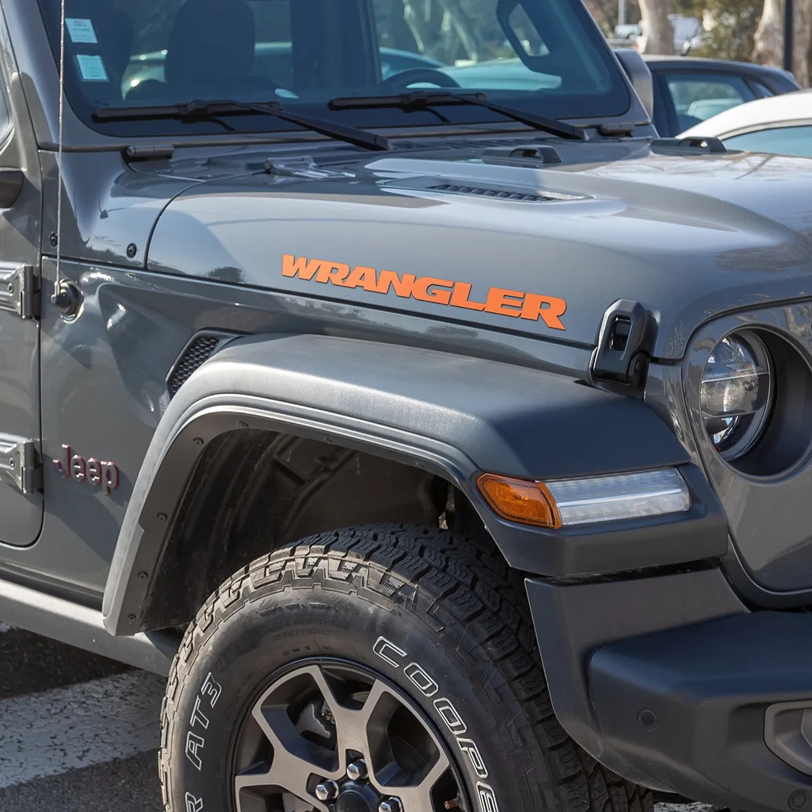 Visco Jeep Wrangler Logo Graphic, Orange