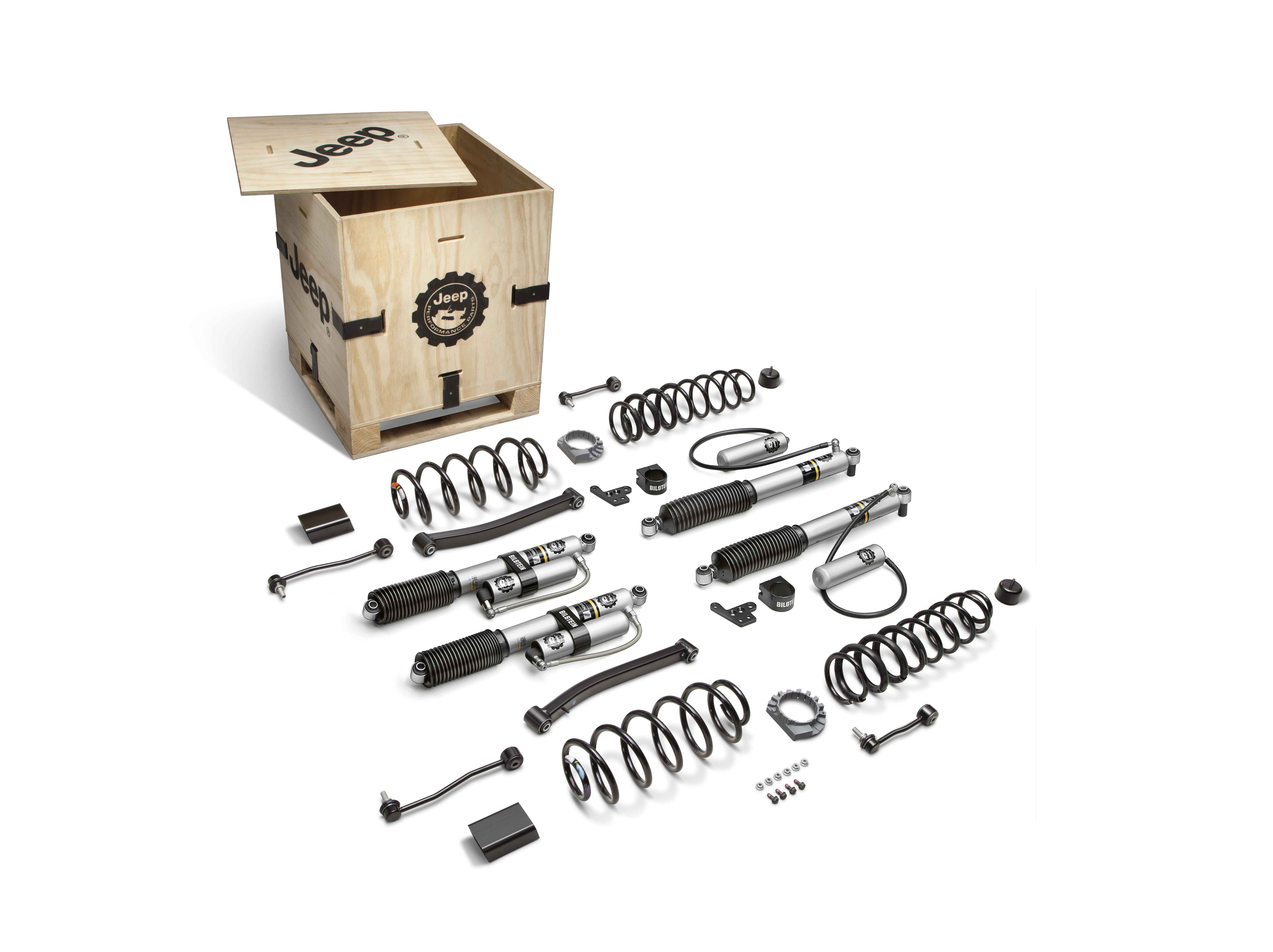 Jeep Performance Parts 2-inch Lift Kit with Bilstein Reservoir Shocks, 30L EcoDiesel Engine