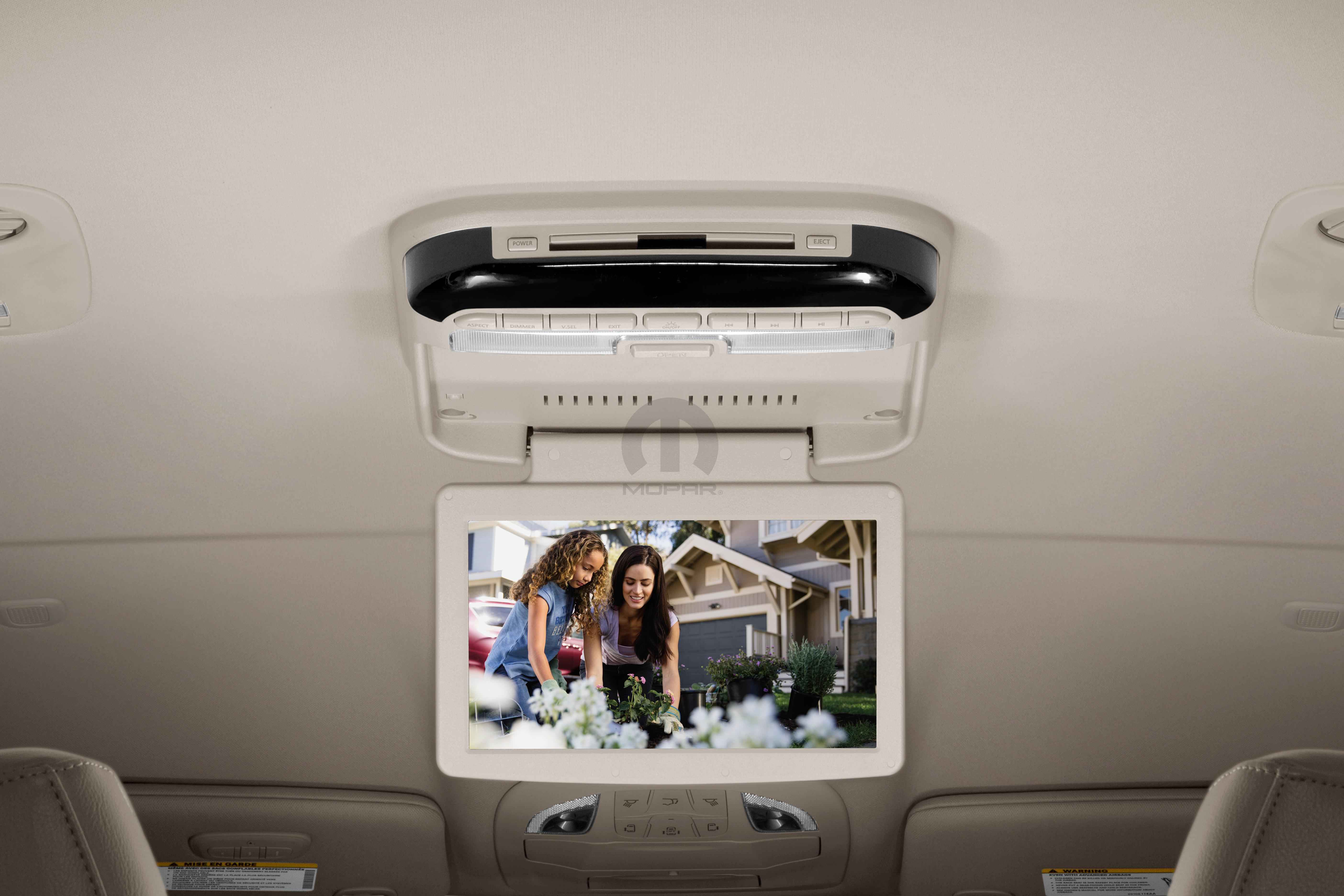 OEM 2018 Chrysler Pacifica Overhead DVD System (Part 82215940AC)