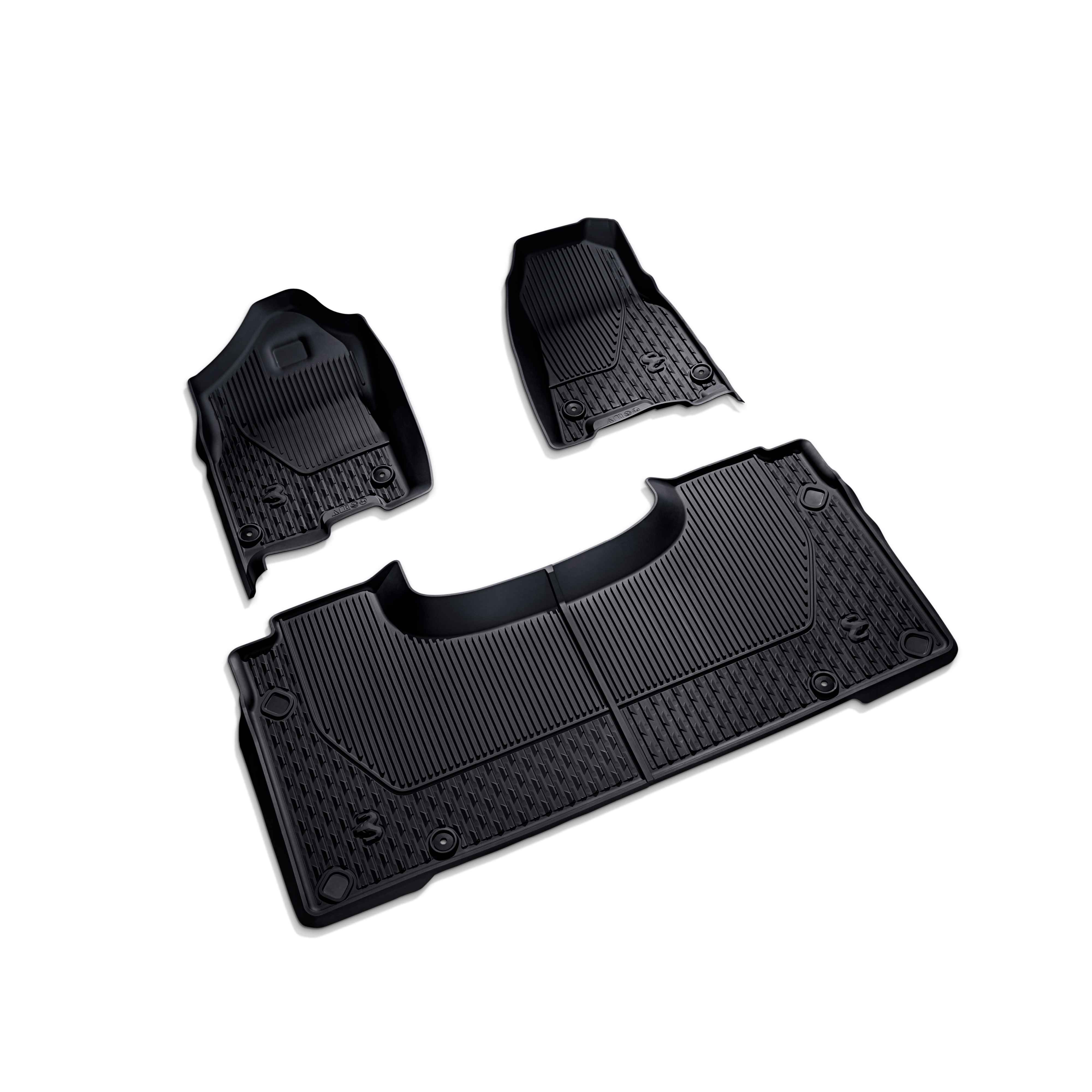 All-Weather Floor Mats, Front & Rear -- Crew Black