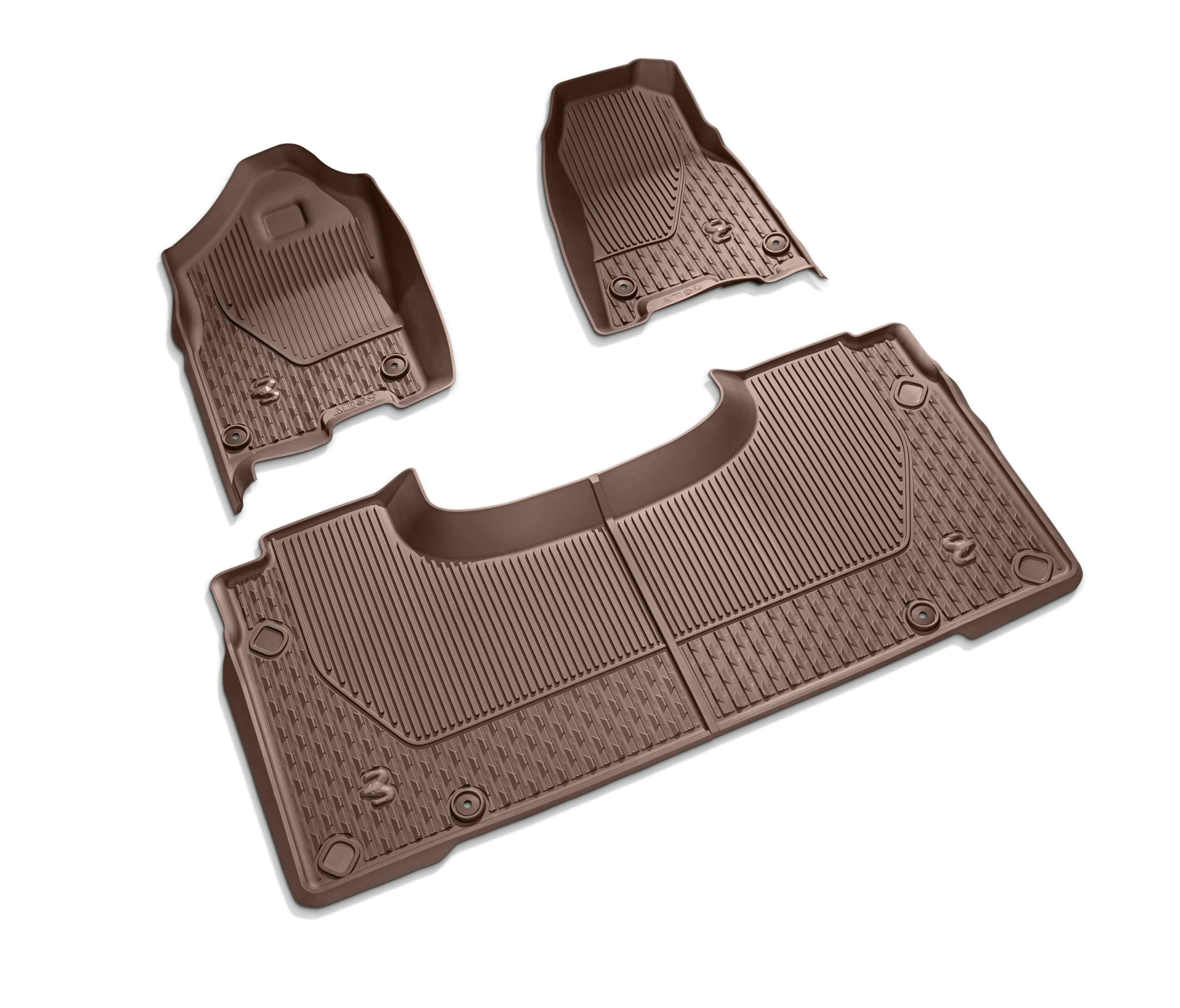 All-Weather Floor Mats, Front & Rear -- Quad Brown