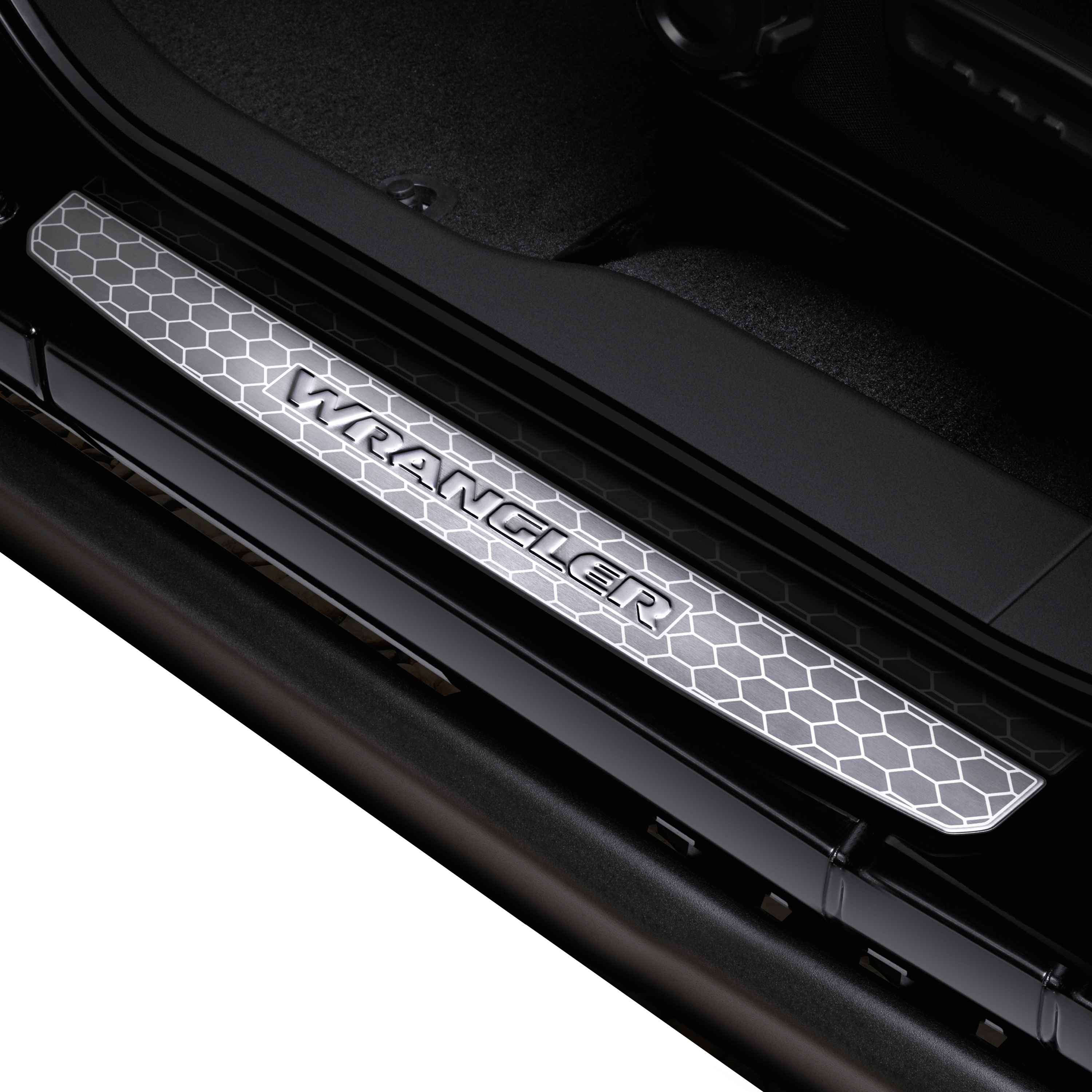 OEM 2021 Jeep Wrangler JL 4Door Door Sill Guards (Part 82215396AB)