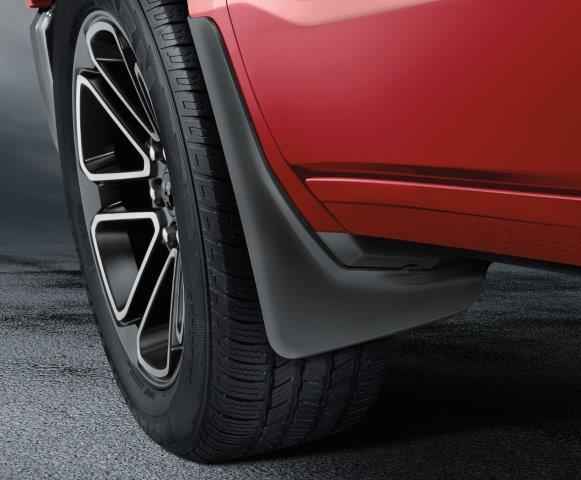 Front molded splash guard for vehicles with with Production Fender Flares