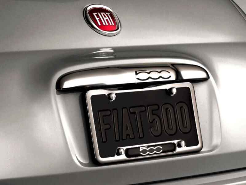 OEM 2014 Fiat 500e License Plate Frame (Part #82213492)