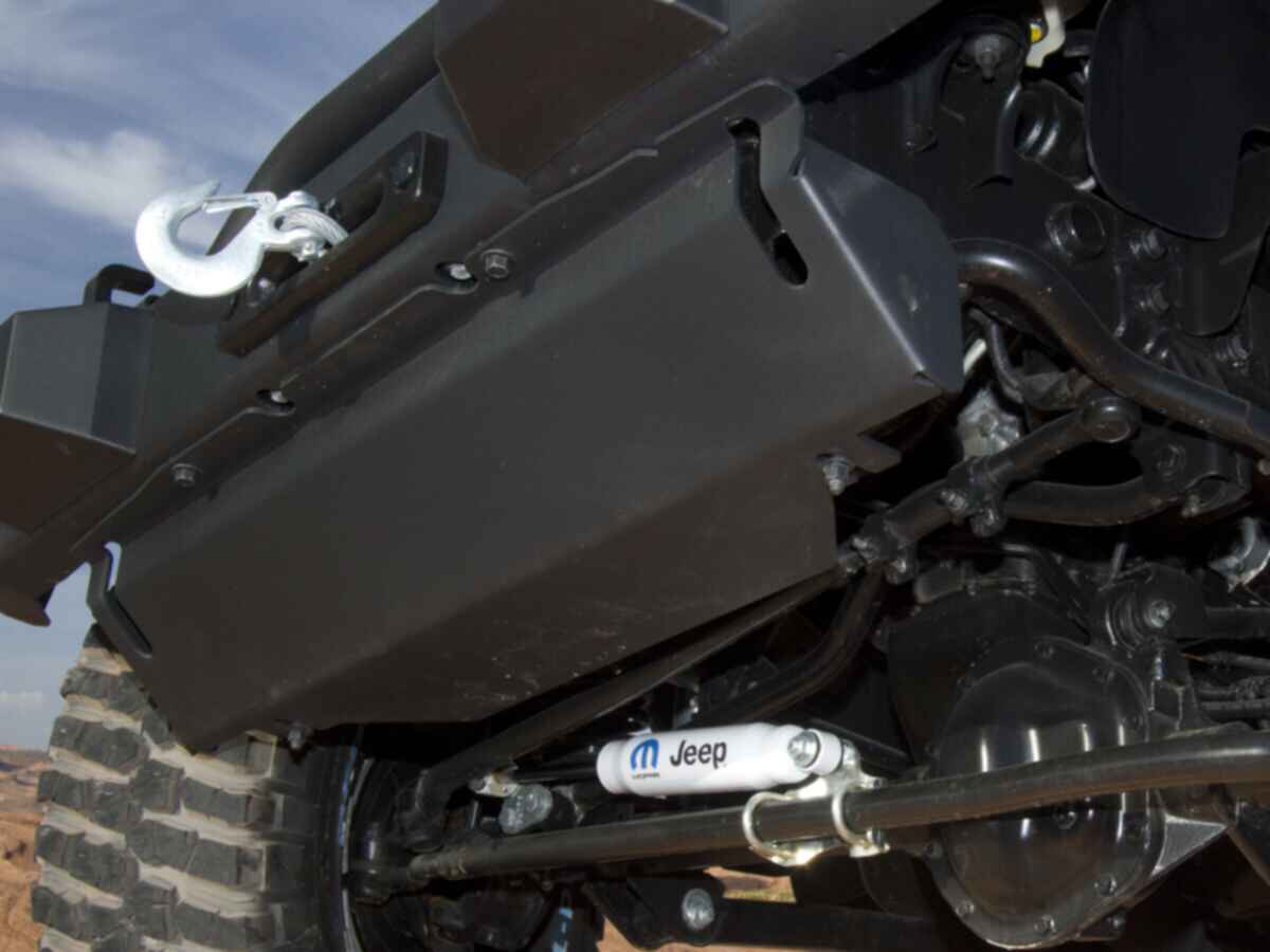 OEM 2010 Jeep Wrangler JK 4-Door Skid Plate (Part #82213581AB)