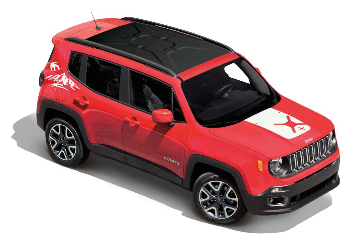 OEM 2015 Jeep Renegade White Snowboard Graphic (Part #82214822)