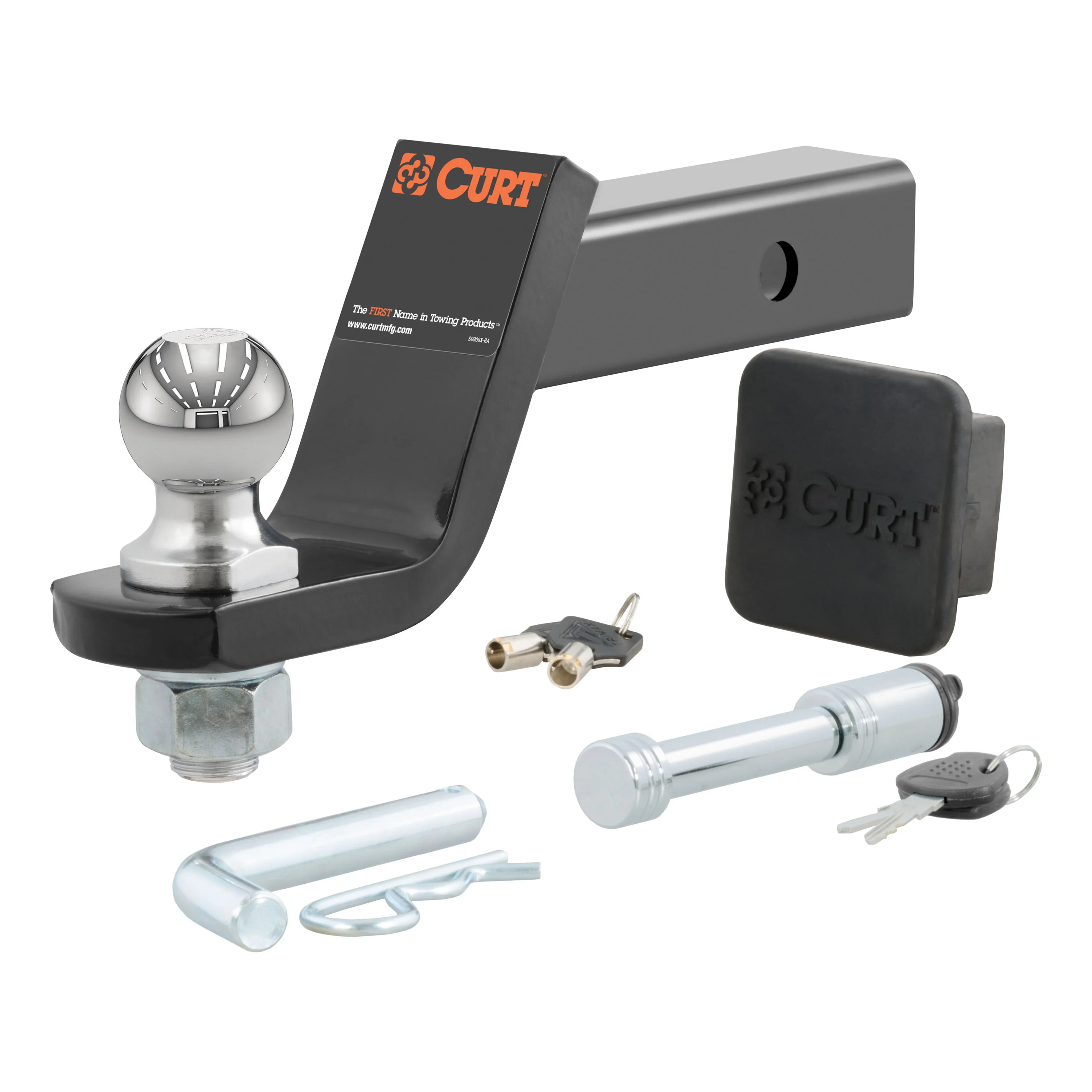 OEM 2020 Chrysler Pacifica Curt Towing Starter Kit 2-inch ball, 2-inch shank with 4-inch drop (Part #68628506AA)