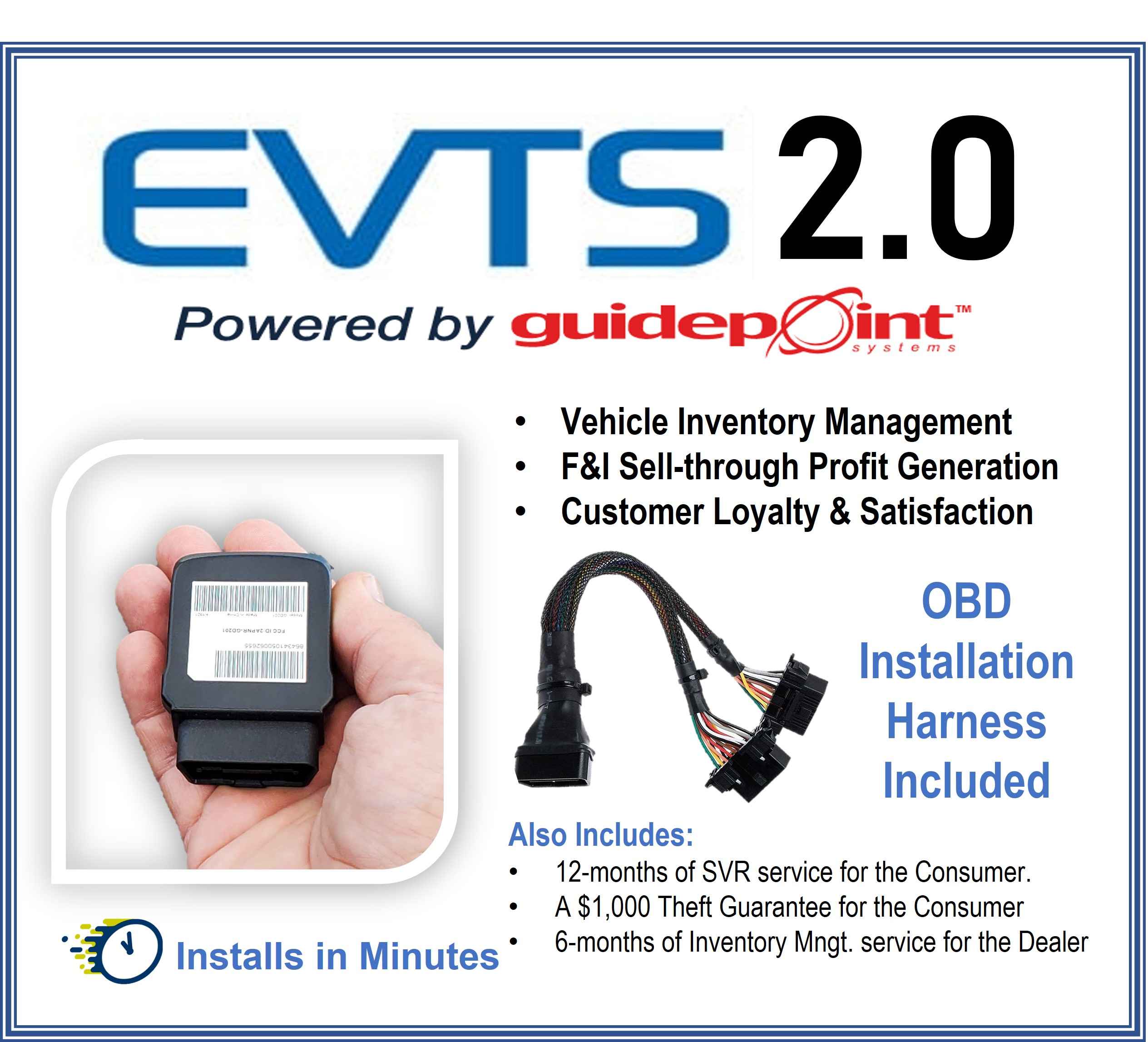OEM 2019 Dodge Durango GuidePoint Electronic Vehicle Tracking System EVTS 20 (Part #68630845AA)