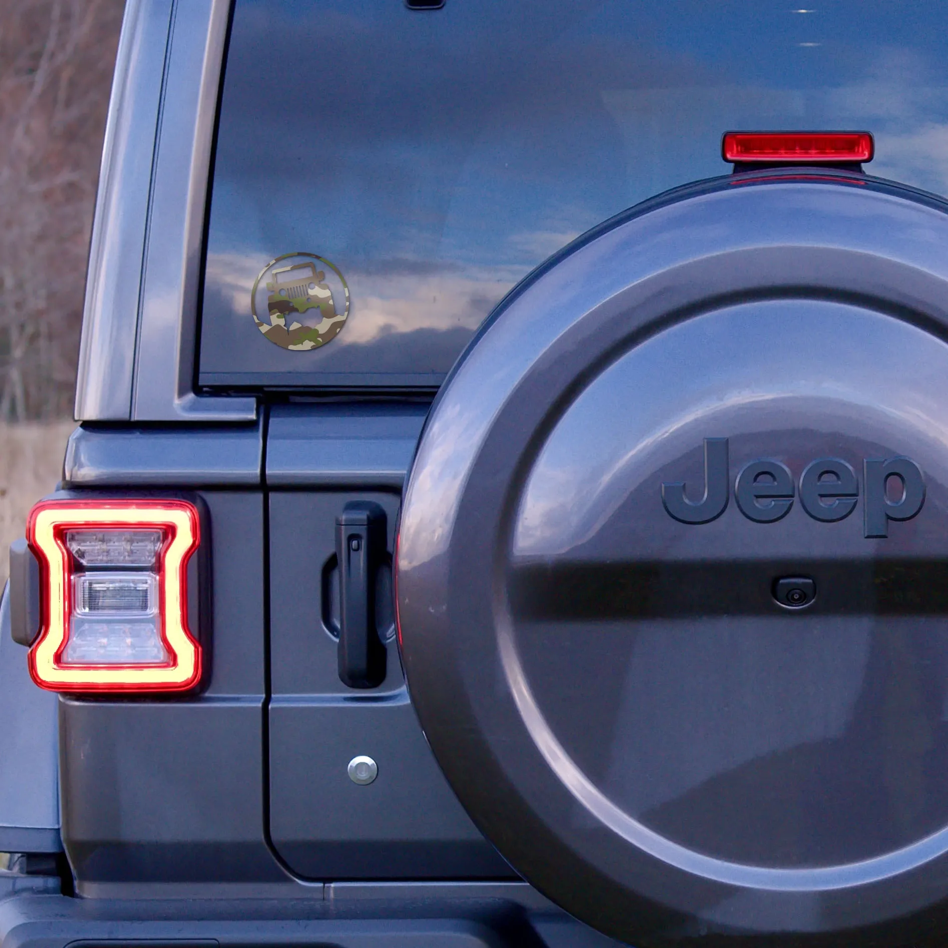 2014 Jeep Wrangler JK 4-Door Visco Jeep Silhouette Circle Graphic, Camo 68663190AA