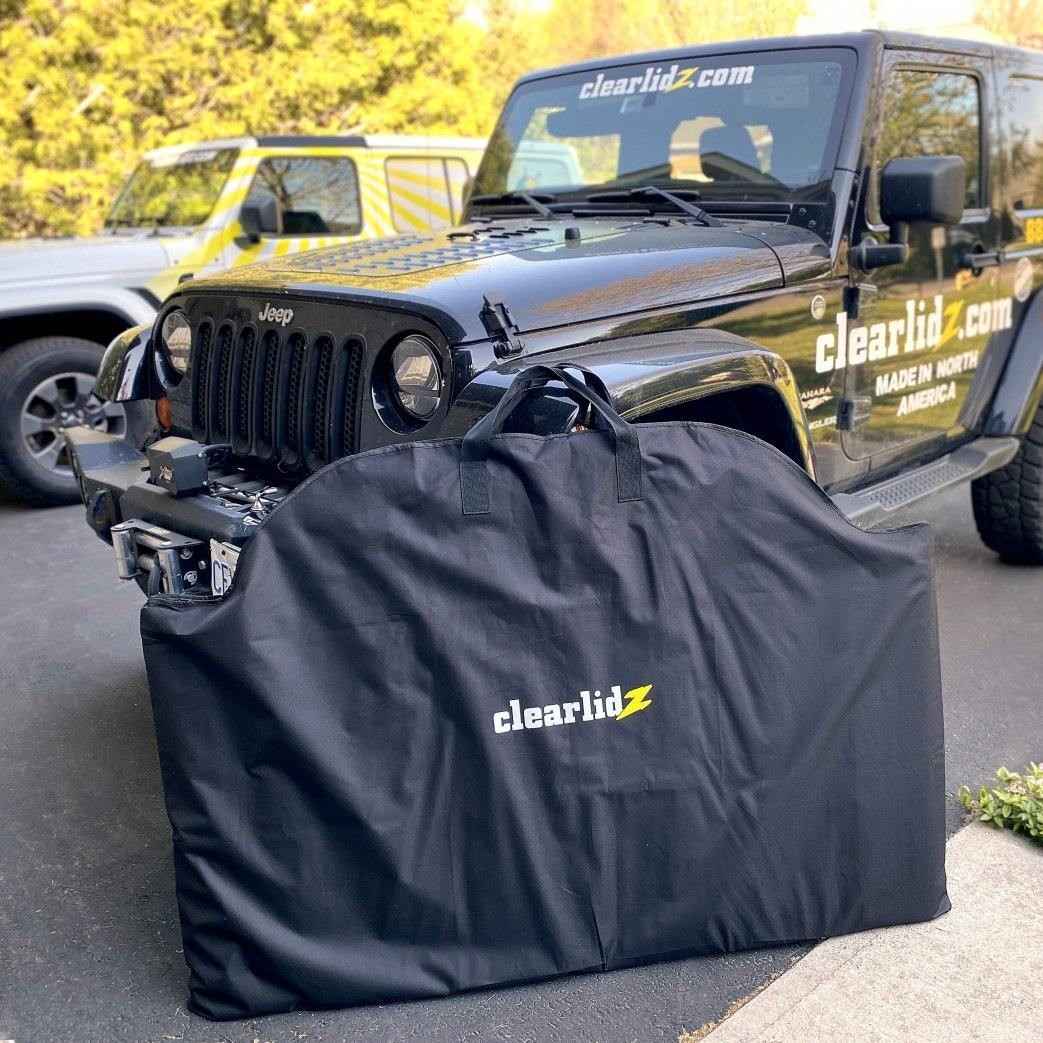 OEM 2018 Jeep Wrangler JK 2-Door ClearLidz Storage Jacket for Roof Panel, Jeep Wrangler JK version (Part #68679577AA)