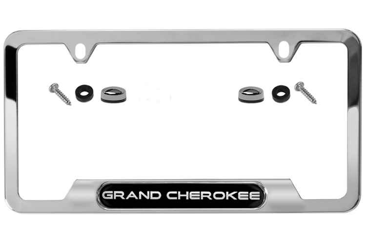 OEM 2018 Jeep Grand Cherokee License Plate Frame (Part #82213627AB)
