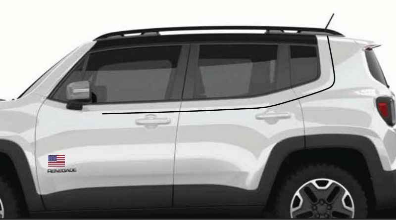 OEM 2019 Jeep Renegade Body Side Graphic (Part #82214821AB)