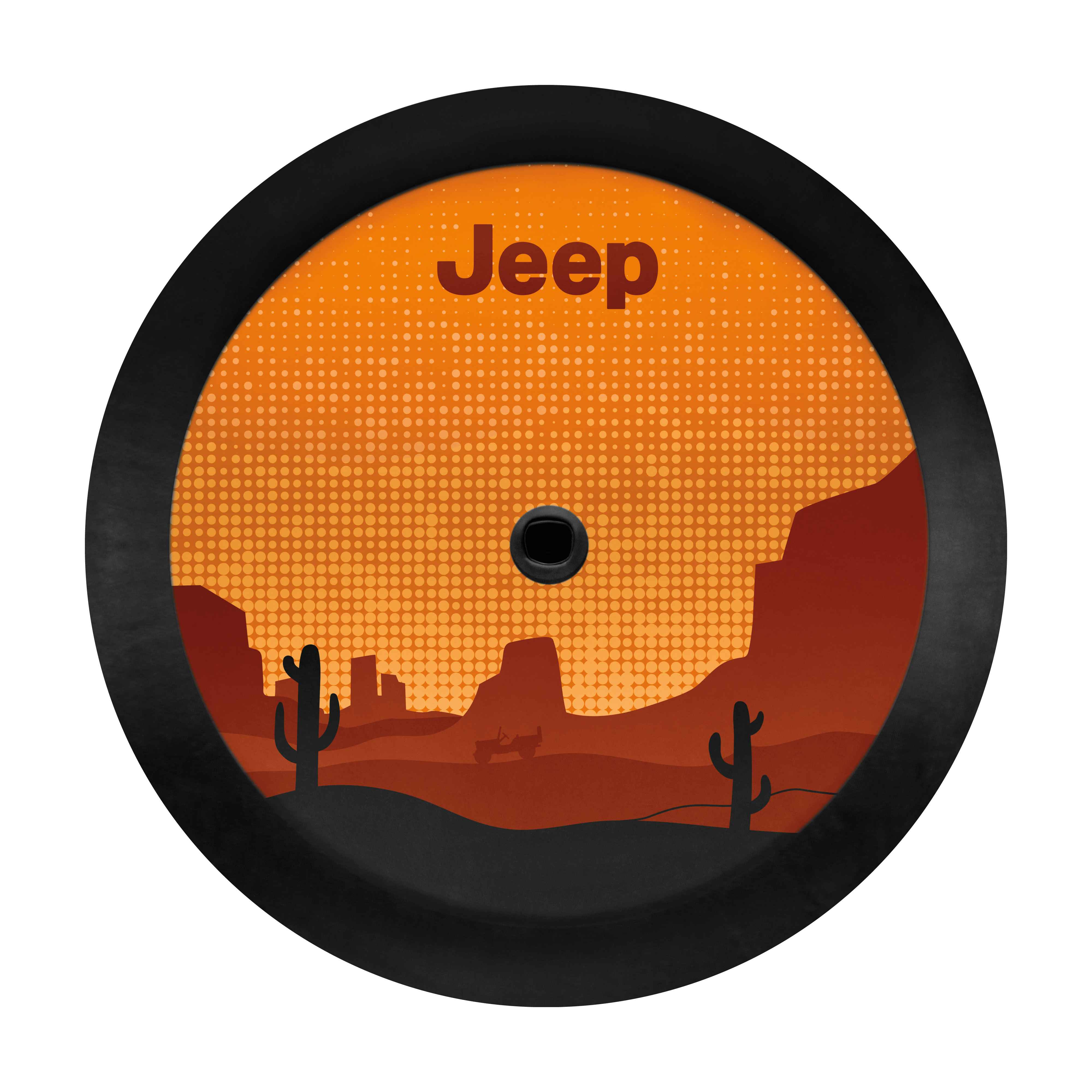 OEM 2020 Jeep Wrangler JL 4-Door Tire Cover (Part #82215441AB)