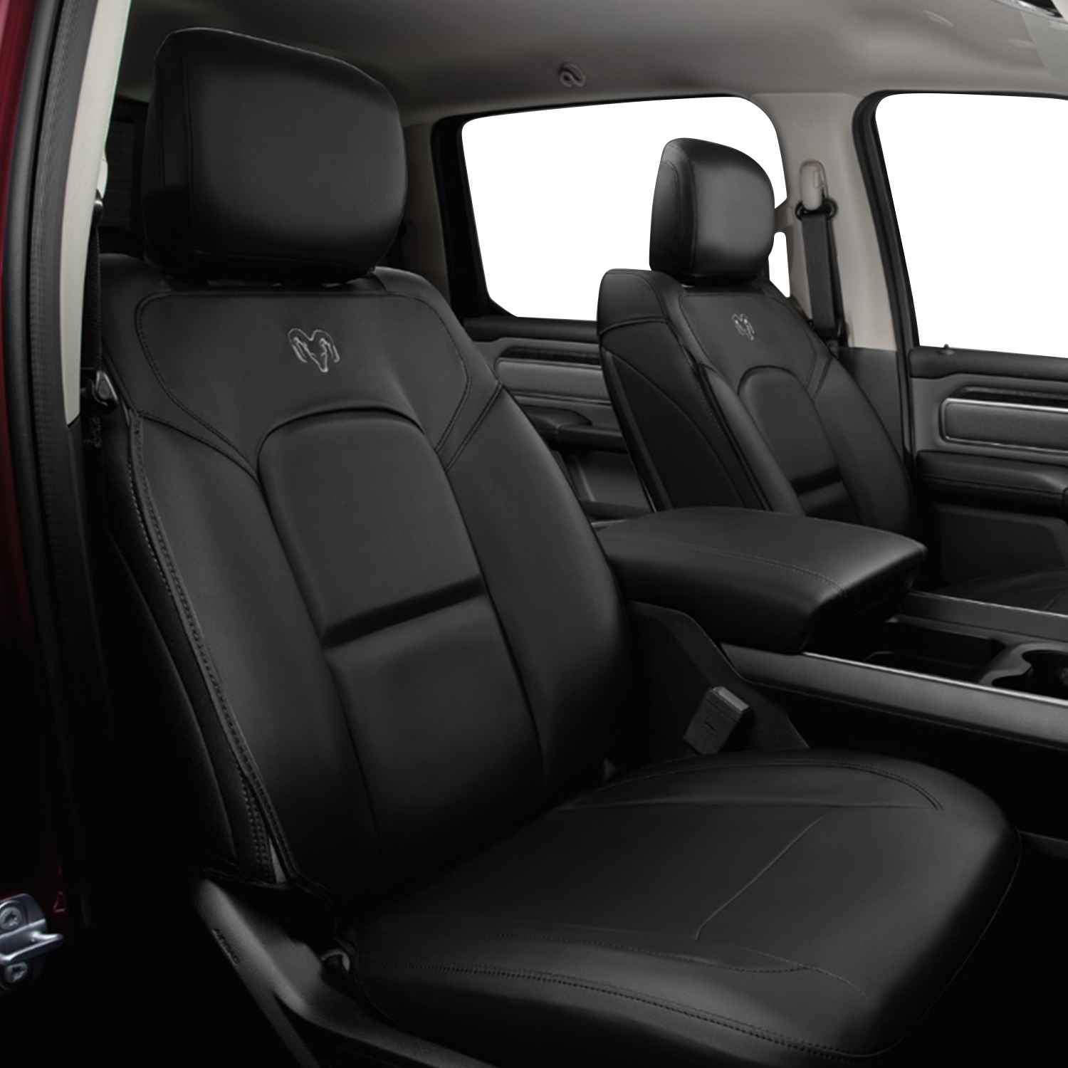 2019 RAM 1500 Seat Covers -- Front, Black, Bucket Seats 82215462