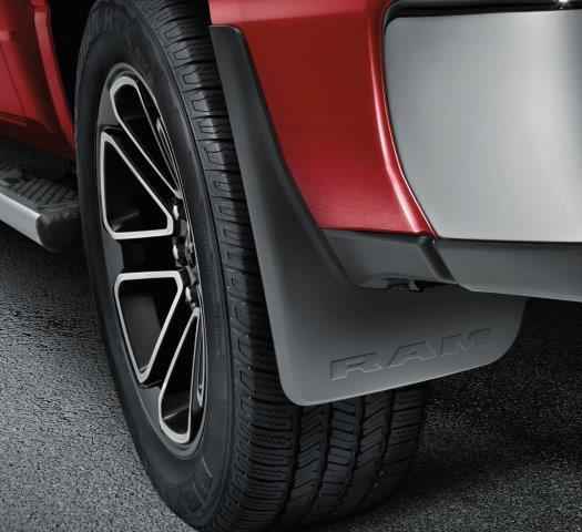 OEM 2020 Ram 1500 Molded Splash Guards, Rear for Vehicles without Production Fender Flares (Part #82215490AD)