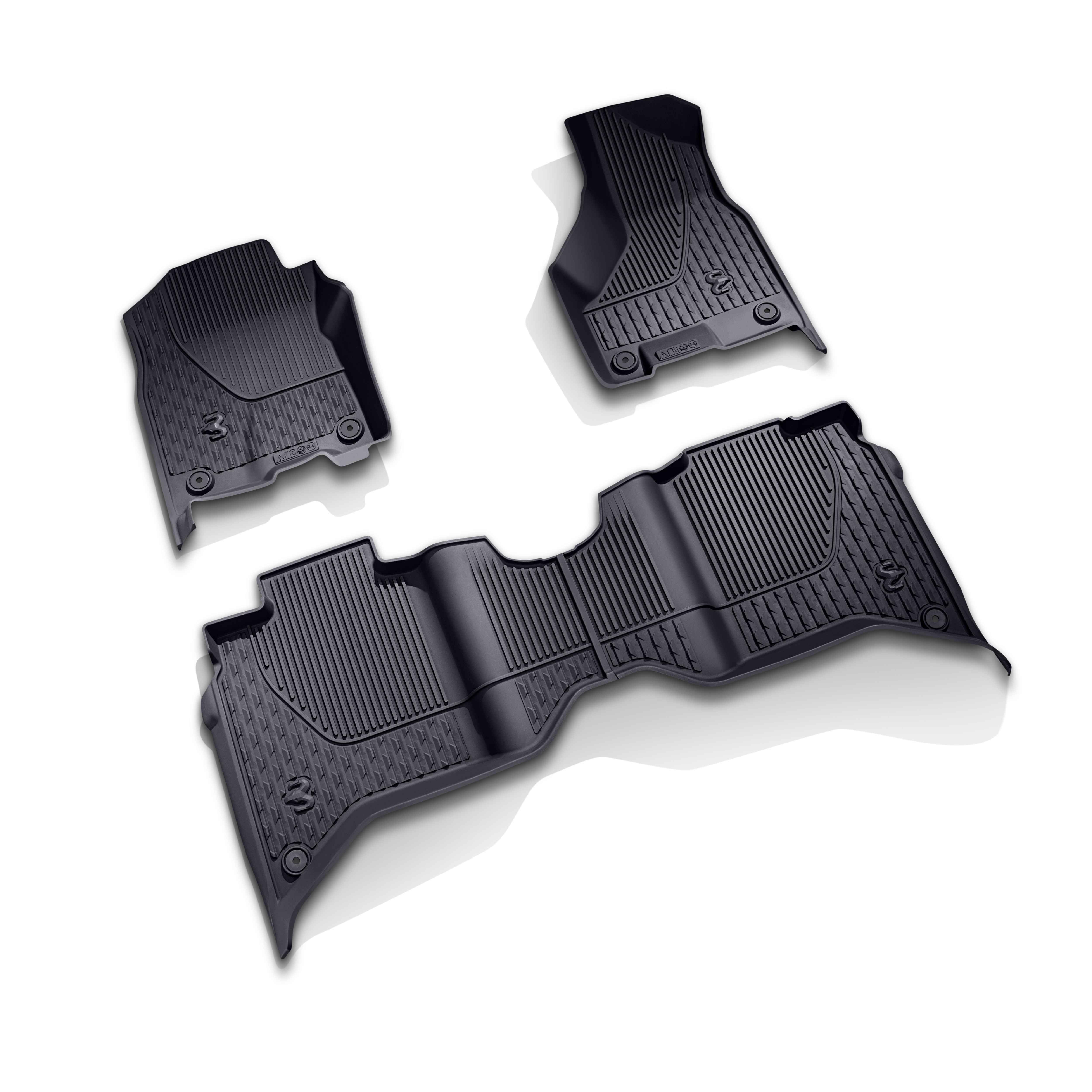 2023 RAM 3500 Chassis Cab All-Weather Mat Kit - Crew Cab with Bucket Seats - Black 82215754AC