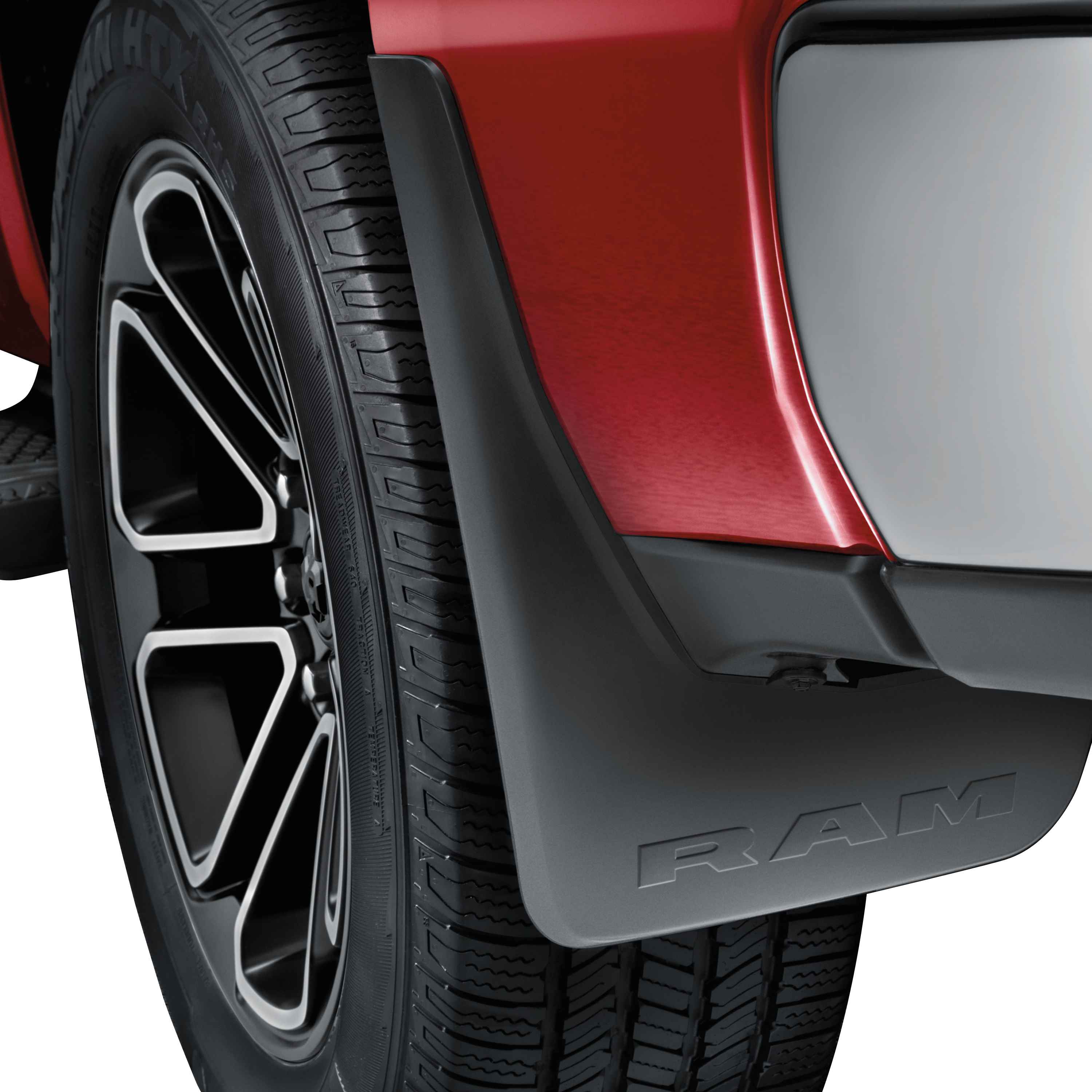 OEM 2019 Ram 1500 Splash Guards, Heavy-Duty Rubber Rear for Vehicles with production Fender Flares (Part #82216216AA)